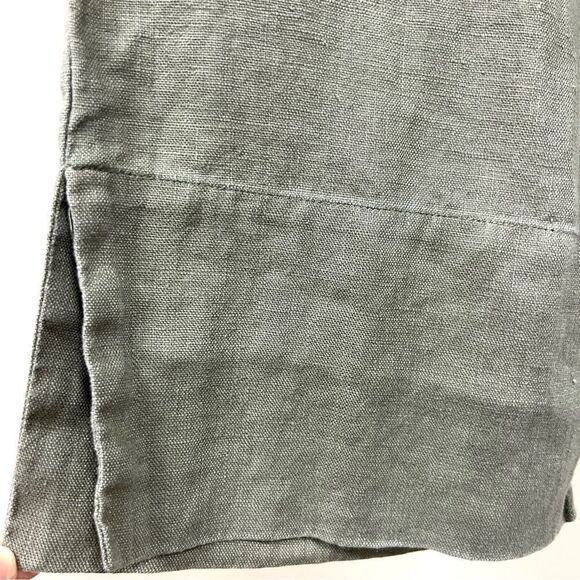 J jill high rise 100 % linen sailor style olive green pants size 8 - Picture 5 of 6